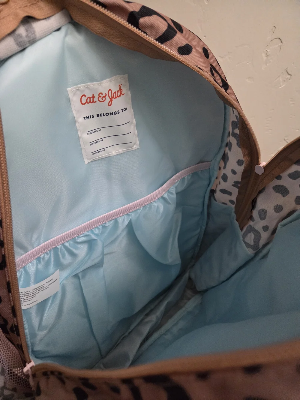 Cat & Jack Target Leopard Print Backpack with Bento Box